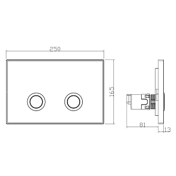 Кнопка смыва Point Венера PN44071WC белый/хром  - фото 2
