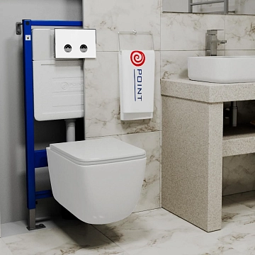 Кнопка смыва Point Венера PN44071WC белый/хром  - фото 4