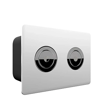 Кнопка смыва Point Венера PN44072WC белый/хром (установка в стену) 
