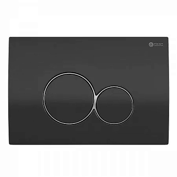 Кнопка смыва Point Виктория PN44061BC черный/хром 