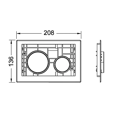 Кнопка смыва TECE TECEloop Modular 9240675/9240665 хром матовый с лицевой панелью полированный сланец  - фото 5
