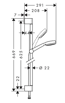 Душевой гарнитур Hansgrohe Crometta 26652400  - фото 4