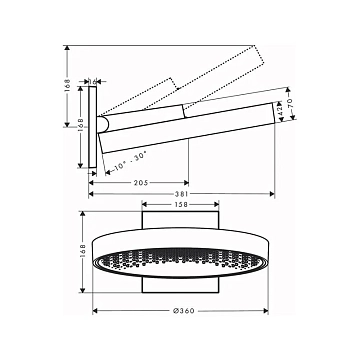 Верхний душ Hansgrohe Rainfinity 26230000  - фото 2