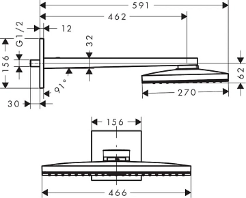 Верхний душ Hansgrohe Rainmaker Select 24003600  - фото 2