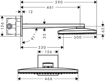 Верхний душ Hansgrohe Rainmaker Select 24005600  - фото 2