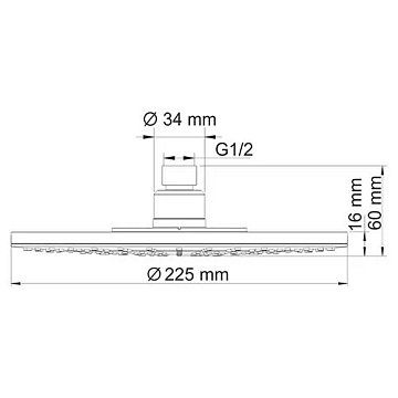 Верхний душ Wasserkraft A067  - фото 3