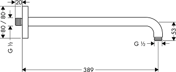 Кронштейн для верхнего душа Hansgrohe 27413000  - фото 2