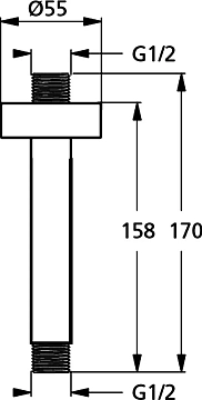 Кронштейн для верхнего душа Ideal Standard IdealRain B9446AA  - фото 3