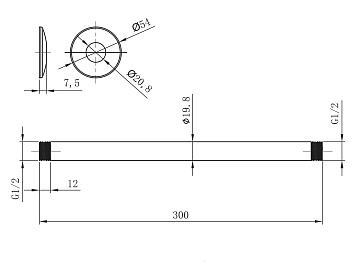 Кронштейн для верхнего душа Lemark LM8032C  - фото 2