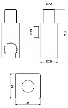 Шланговое подключение BelBagno Nova BB-DHLA-IN держатель для душа  - фото 2