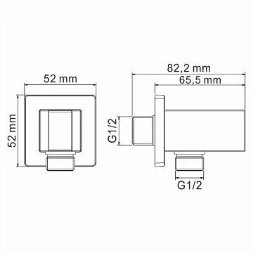 Шланговое подключение Wasserkraft A086 держатель для душа  - фото 2