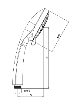 Душевая лейка Lemark LM0125C  - фото 2
