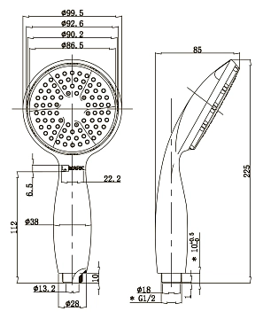 Душевая лейка Lemark LM8001C  - фото 2