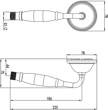 Душевая лейка Lemark LM8007G  - фото 2