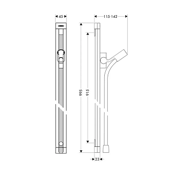 Душевая штанга Hansgrohe Unica 27636000  - фото 4