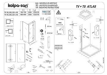 Дверь для душевого уголка Kolpa San Atlas TV 120 см D silver  - фото 5