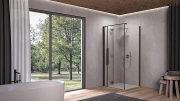 Дверь для душевого уголка Kolpa San Polaris Fold D 100 см L black  - фото 2