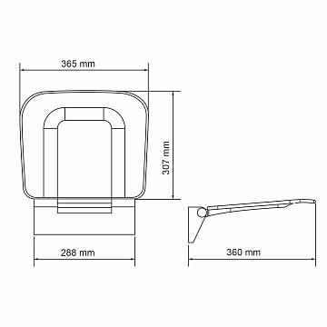 Сиденье для душа Wasserkraft SS403 белое  - фото 2