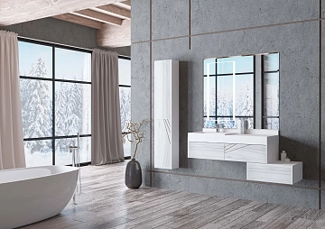 Комод Aquaton Сакура 60 ольха наварра, белый глянец  - фото 4
