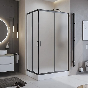 Душевой уголок BelBagno Uno UNO-195-AH-2-120/90-P-NERO 