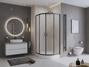 Душевой уголок BelBagno Uno UNO-195-R-2-90-P-NERO  - фото 2