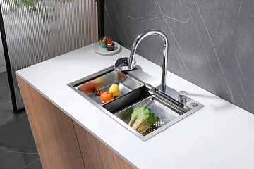 Мойка кухонная Abber Wasser Kreis AF2194 хром  - фото 2