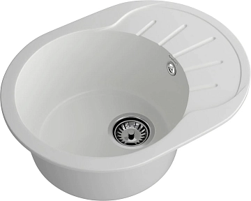 Мойка кухонная GranFest Rondo  58x45 белая  - фото 2