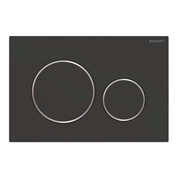 Кнопка смыва Geberit Sigma 20 115.882.14.1 черная матовая, хром 
