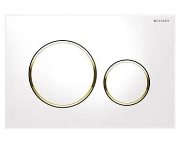 Кнопка смыва Geberit Sigma 20 115.882.KK.1 белая, золото 