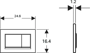 Кнопка смыва Geberit Sigma 30 115.883.16.1 черная матовая  - фото 2