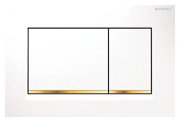 Кнопка смыва Geberit Sigma 30 115.883.KK.1 белая, золото 