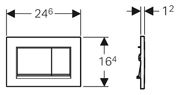 Кнопка смыва Geberit Sigma 30 115.883.KK.1 белая, золото  - фото 2