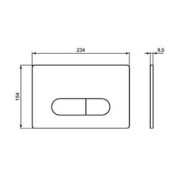 Кнопка смыва Ideal Standard Oleas R0117AC белый  - фото 2