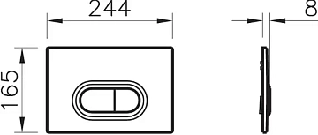 Кнопка смыва Vitra Loop O 740-0580 хром  - фото 2