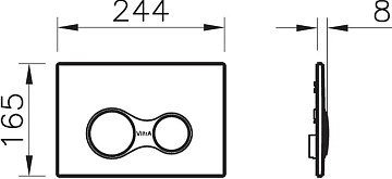 Кнопка смыва Vitra Sirius 740-0411 черная матовая  - фото 2