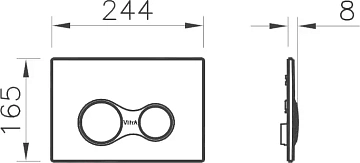 Кнопка смыва Vitra Sirius 740-0480 хром  - фото 2