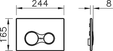 Кнопка смыва Vitra Sirius 740-0486 хром матовый  - фото 2
