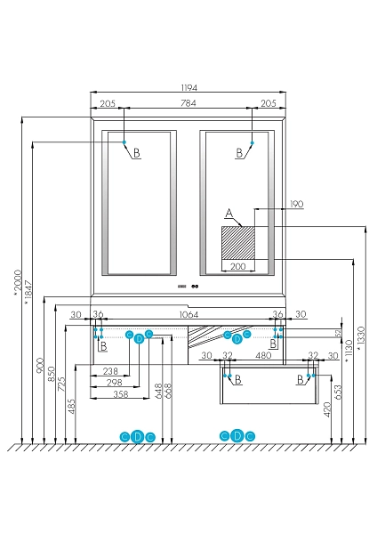 Зеркало Aquaton Сакура 120 1A249702SKW80 , изображение 3