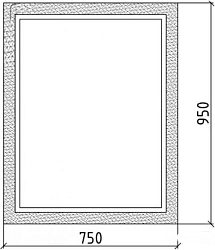 Фото Зеркало Armadi Art Vallessi Avantgarde Linea 75 белое, золото