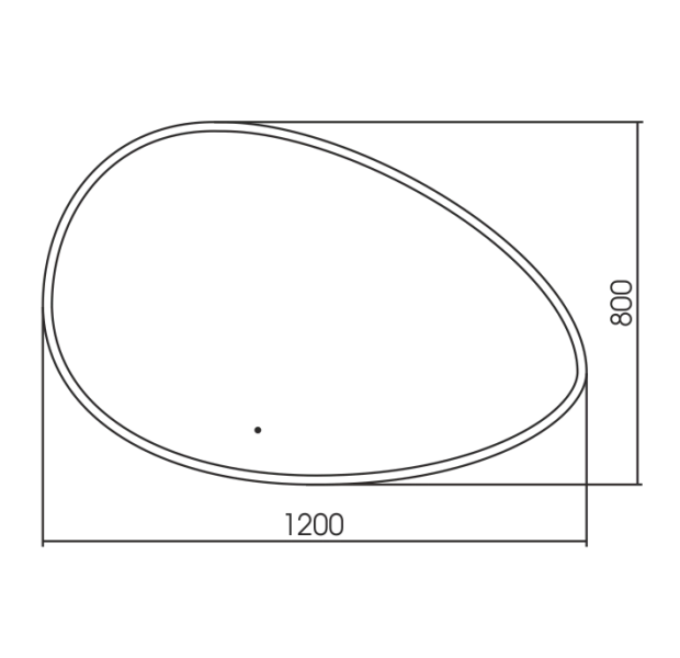 Зеркало Azario Omega 120 , изображение 4