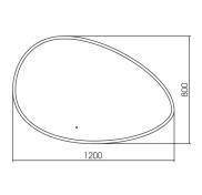 Зеркало Azario Omega 120 , изображение 4