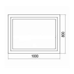 Фото Зеркало Azario Ливия 100 с bluetooth
