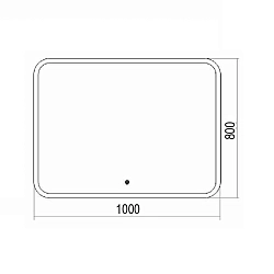 Фото Зеркало Azario Стив 100 с bluetooth