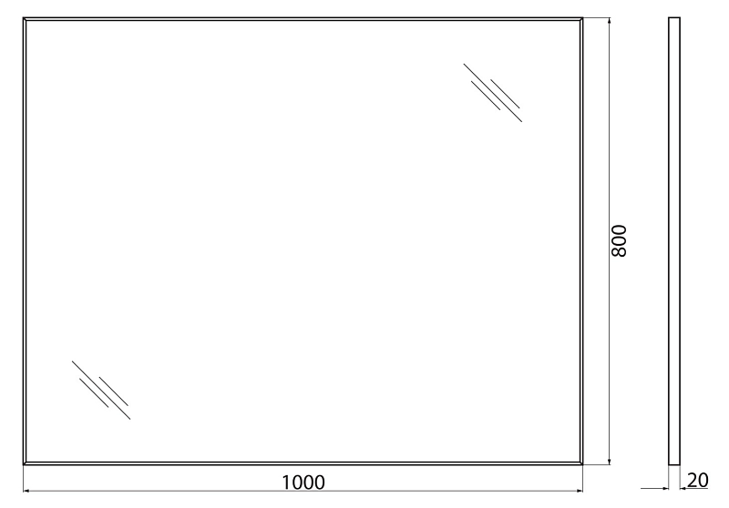 Зеркало BelBagno SPC-AL-1000-800 , изображение 6