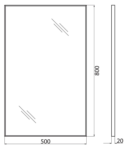 Зеркало BelBagno SPC-AL-500-800 , изображение 8