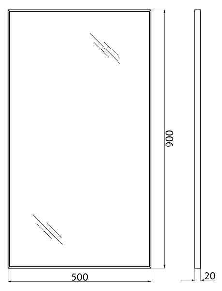 Зеркало BelBagno SPC-AL-500-900 , изображение 8