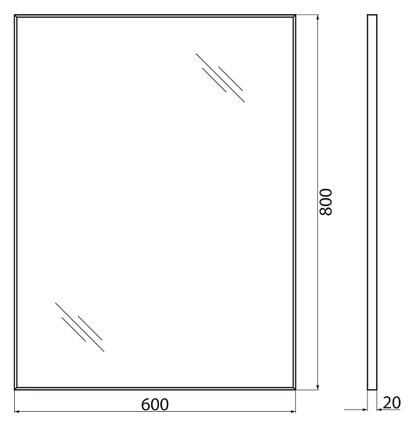 Зеркало BelBagno SPC-AL-600-800 , изображение 8