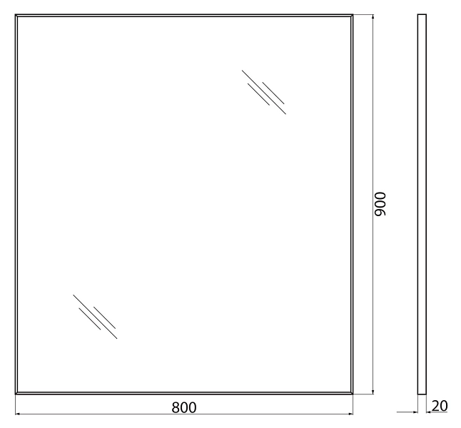 Зеркало BelBagno SPC-AL-800-900 , изображение 7