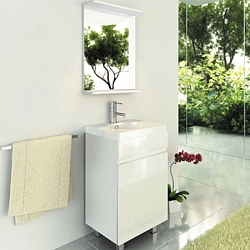 Фото Зеркало Comforty К-50 белый глянец