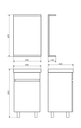 Фото Зеркало Comforty К-50 белый глянец